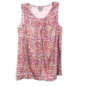 J. Jill Pink Dot Dress Tank Top NWT